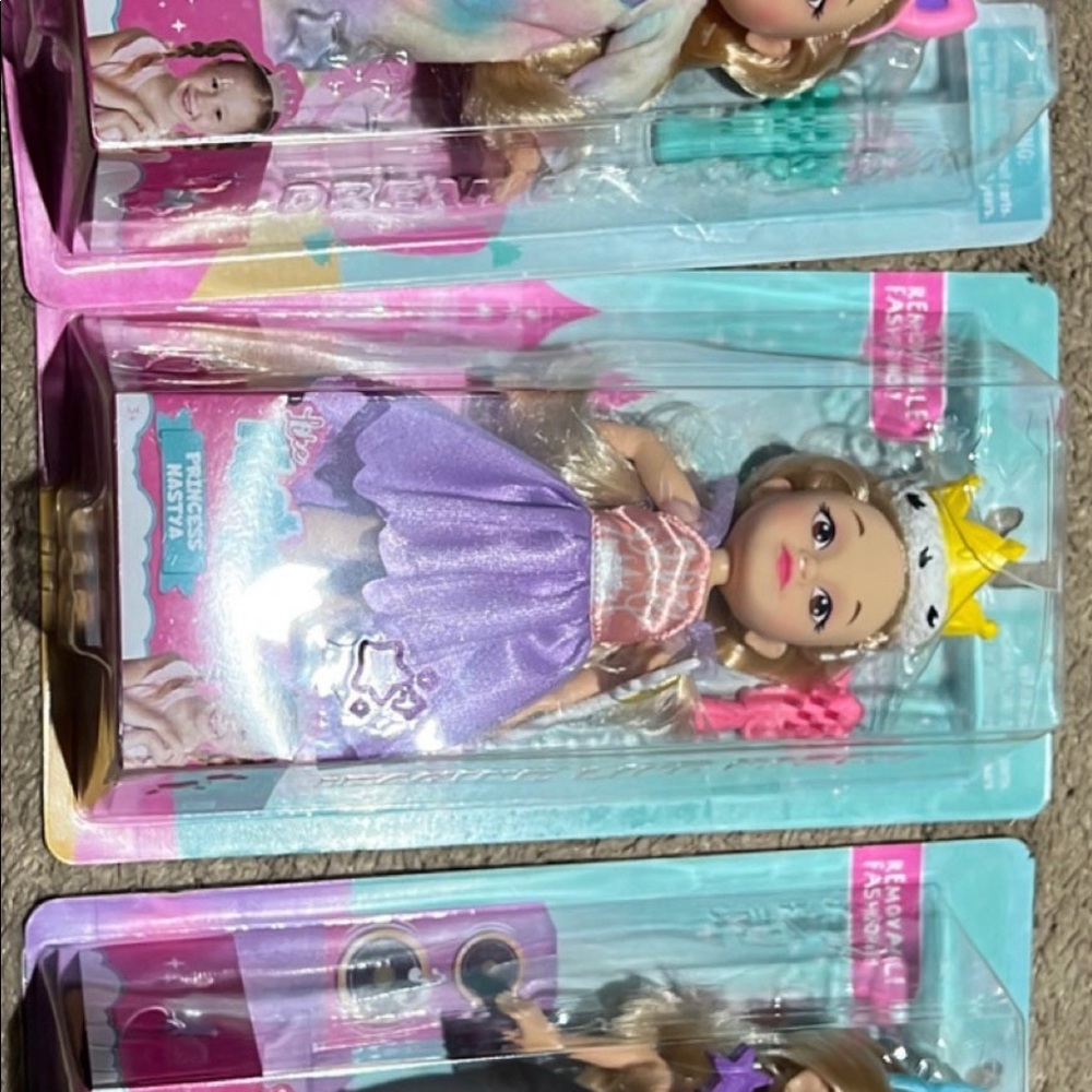 Set of three like nastya dolls new in their boxes. 8 inch dolls.